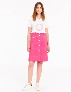 Hot Ines de la Fressange Paris Rachel pink skirt