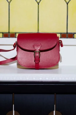 Shop Ines de la Fressange Paris Red Baby Flâneur handbag