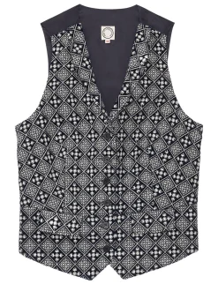 Hot Ines de la Fressange Paris Robinson blue and white waistcoat