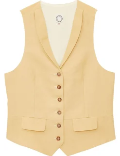Clearance Ines de la Fressange Paris Robinson cardigan in lemon linen