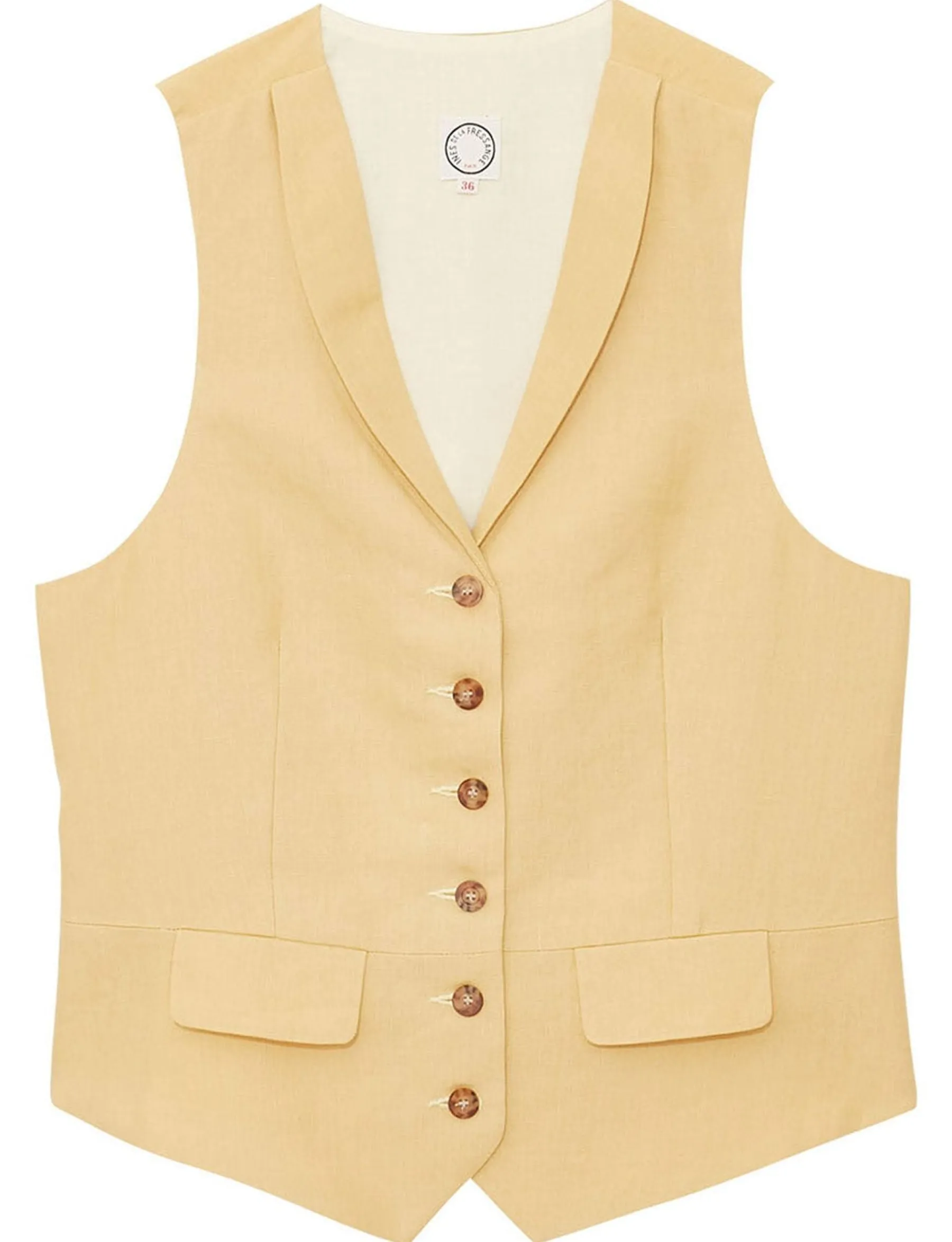 Clearance Ines de la Fressange Paris Robinson cardigan in lemon linen