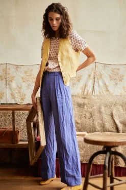 Clearance Ines de la Fressange Paris Robinson cardigan in lemon linen