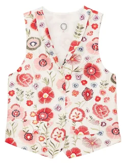 Best Ines de la Fressange Paris Robinson embroidered waistcoat