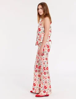 Best Ines de la Fressange Paris Robinson embroidered waistcoat