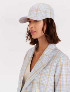 Clearance Ines de la Fressange Paris Roma checkered cap