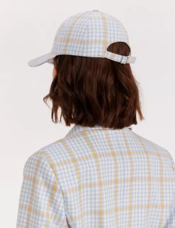 Clearance Ines de la Fressange Paris Roma checkered cap