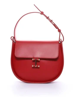 Online Ines de la Fressange Paris Senda red leather bag