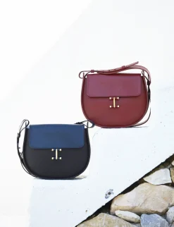 Online Ines de la Fressange Paris Senda red leather bag