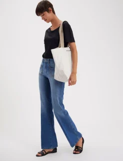 Store Ines de la Fressange Paris Shopping bag Lila ecru