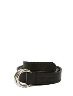 Cheap Ines de la Fressange Paris Sidonie black leather belt
