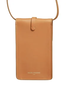 Cheap Ines de la Fressange Paris Smartphone bag Léonore camel