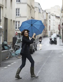 Shop Ines de la Fressange Paris Séraphine dark blue coat
