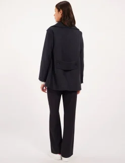 Shop Ines de la Fressange Paris Séraphine dark blue coat