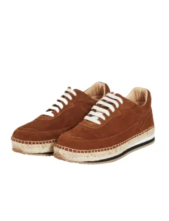 New Ines de la Fressange Paris Tracy espadrilles brown trainers