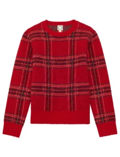 Cheap Ines de la Fressange Paris Ulysse red jacquard jumper
