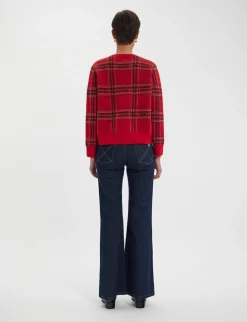 Cheap Ines de la Fressange Paris Ulysse red jacquard jumper