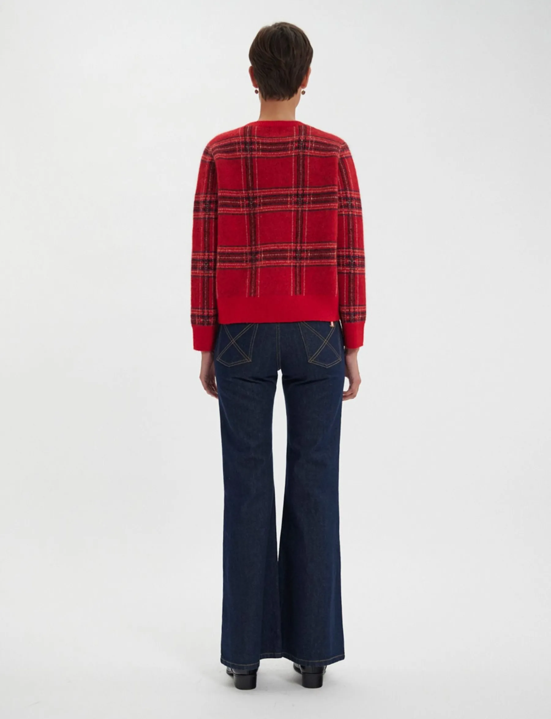 Cheap Ines de la Fressange Paris Ulysse red jacquard jumper