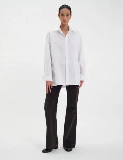 Fashion Ines de la Fressange Paris White Nova cotton shirt