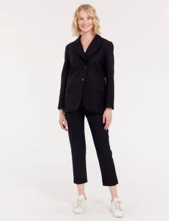 Discount Ines de la Fressange Paris Yohan midnight blue wool jacket