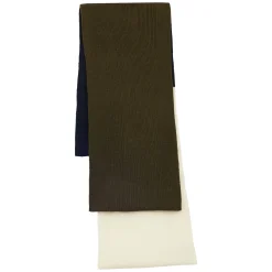 Hot Ines de la Fressange Paris Ysée scarf in wool, navy, khaki and ecru