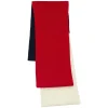 Online Ines de la Fressange Paris Ysée scarf in wool, navy, red and ecru